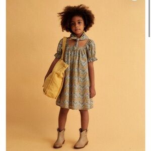 Charming Yellow Floral Kids Dress Liberty fabric. By The New Society